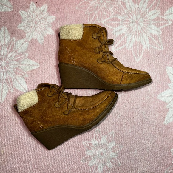 Mad Love Wedge Ankle Boots - Picture 1 of 9